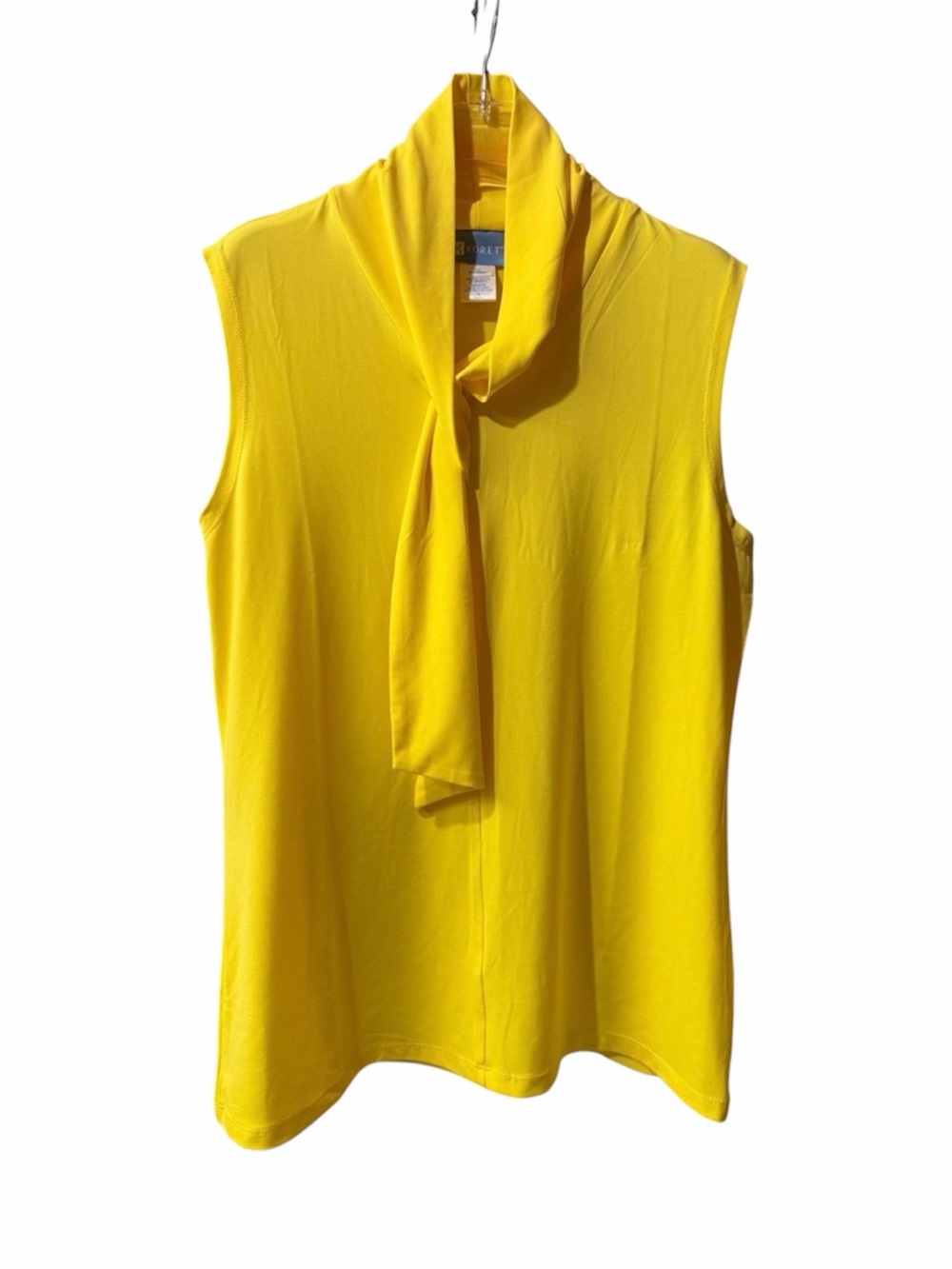 Koret Yellow Sleeveless Tie-Neck Camisole